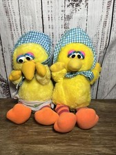 2- Vintage 12" Hasbro Softies Sesame Street Big Bird Plush