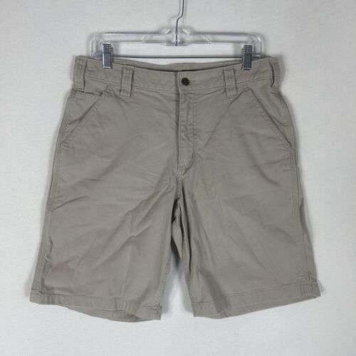 Carhartt Rugged Flex Relaxed Fit Shorts Mens 33 Gray Workwear Casual Mid Rise