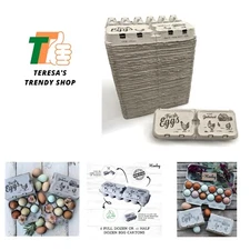 Half Dozen Empty Egg Cartons- Bulk 50 Full Dozen Can Split to 100 Half Dozen ...