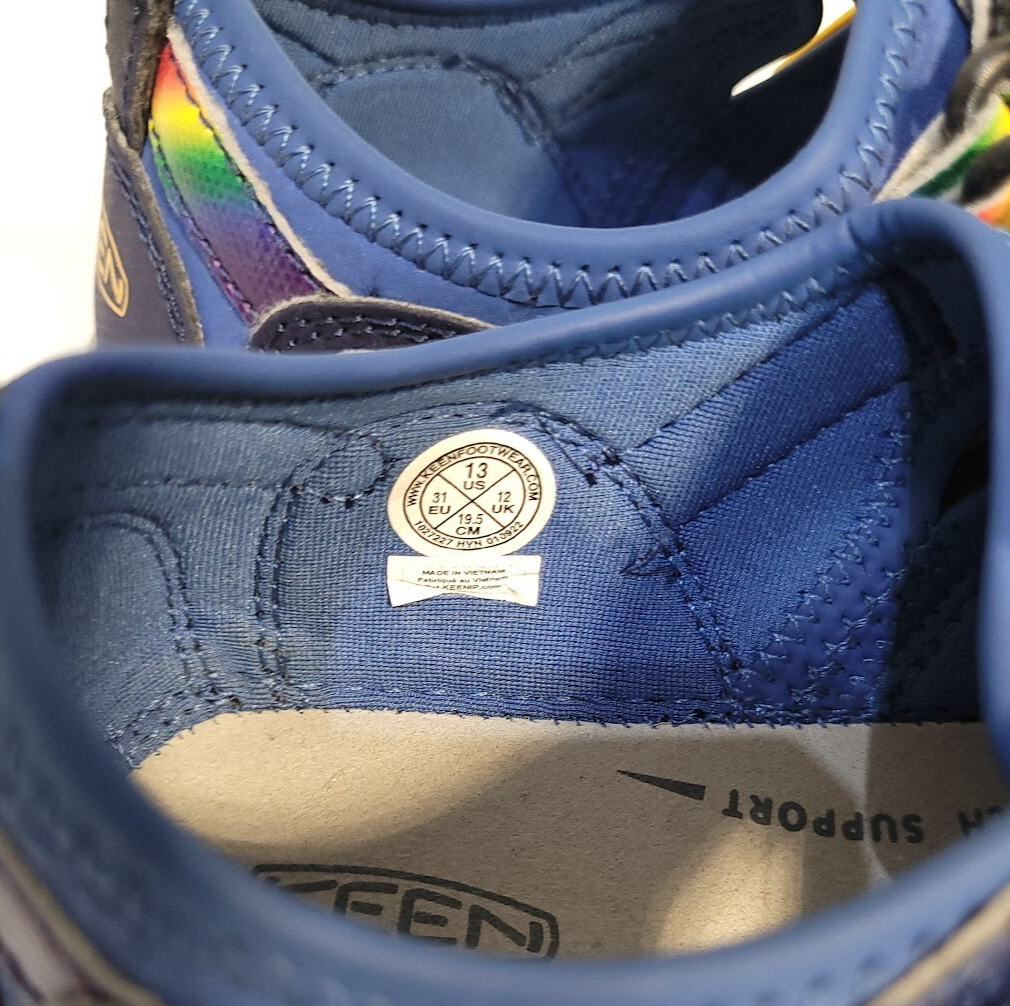 Sandalo Keen bambino 13 blu Rainbow Creek casual campeggio scarpa acqua spiaggia escursione