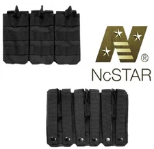 VISM Triple Rifle Magazine Pouch MOLLE Tactical Duty Gear Hunting BLACK