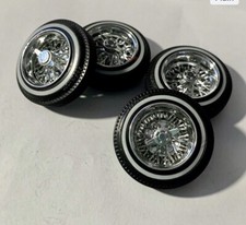 1:18 3d Printed 14" TrueSpoke Design Wire Wheel and "520" Style Tire Setup.