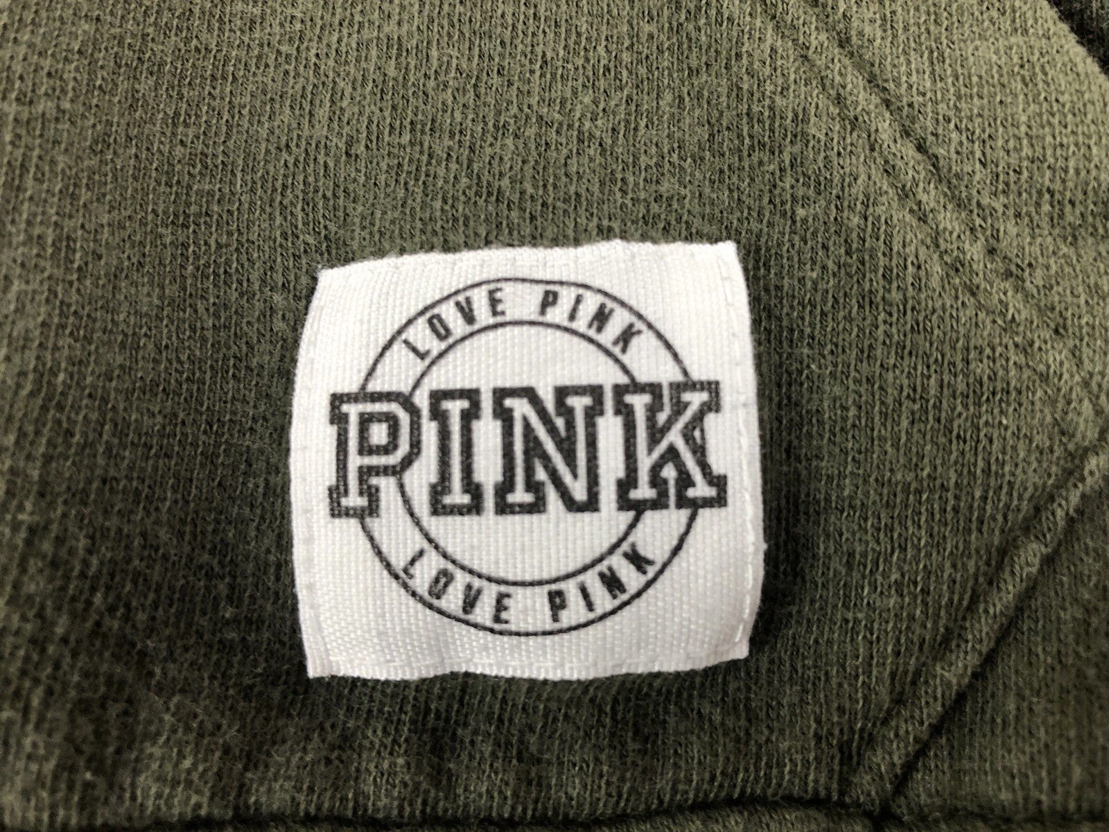 UNDERCOVER Felpa con cappuccio ROSA Victorias Secret donna verde medio pullover logo taschino canguro