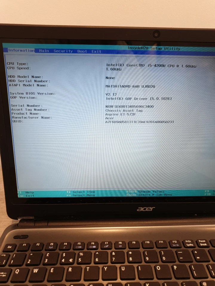 Acer E1-572p - Image 2 of 4