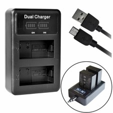 Dual Battery charger for Leica BP-DC12 Leica V-Lux 4 V-Lux 5 Leica Q Typ 116 
