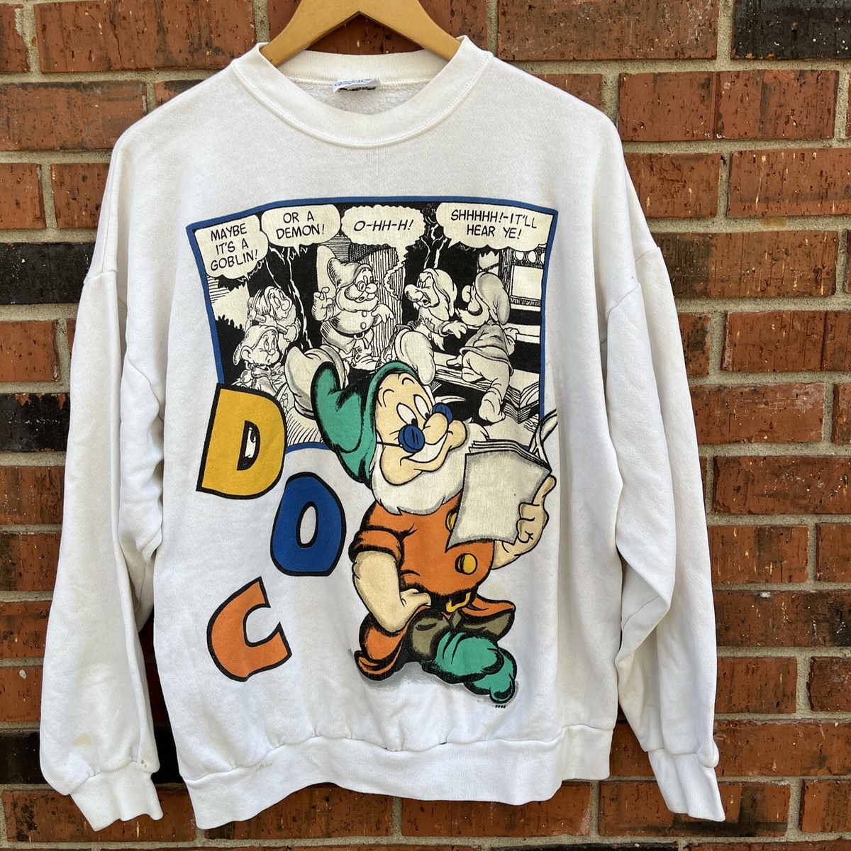 Vintage Disney 80s 90s Sweatshirt Adult Large Snow White And The 