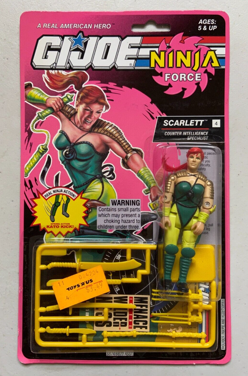 1992 GI Joe Ninja Force Scarlett Figure MOC - ARAH Toys R Us