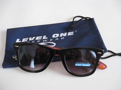 LEVEL ONE Sonnenbrille 4151 Mod.3 schwarz m.Innenmuster Cat 3 Farbverlauf 
