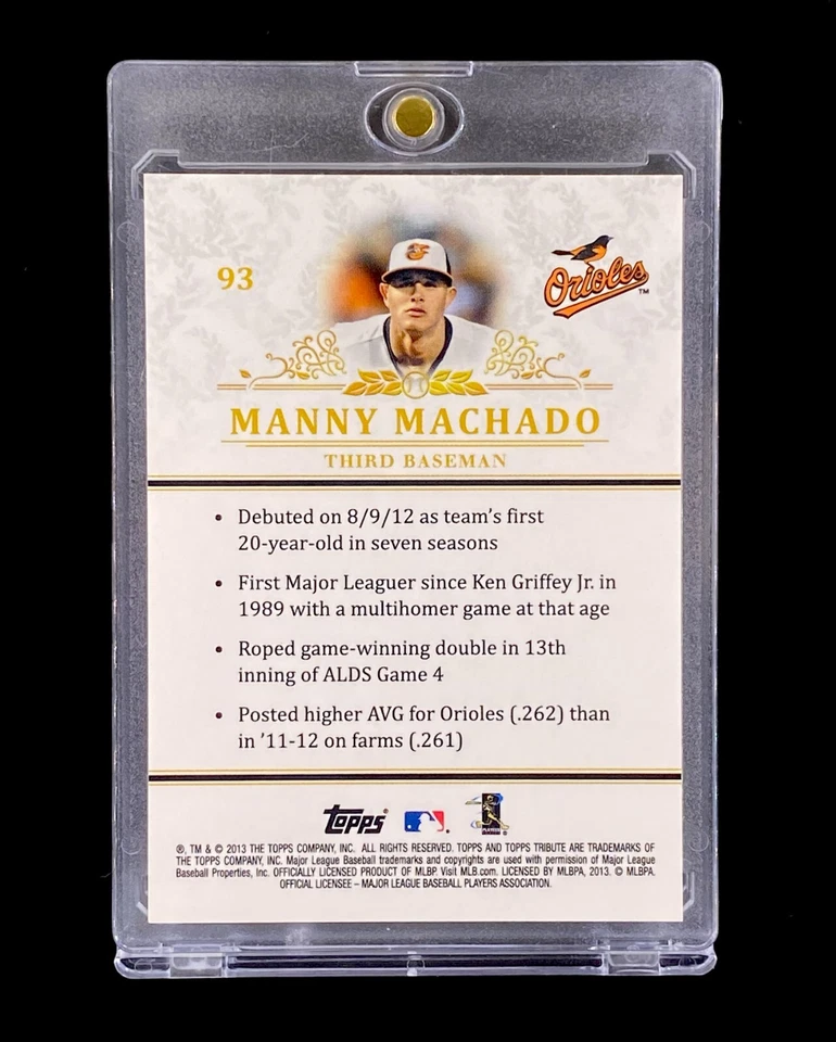 MANNY MACHADO RARO REFRACTOR NOVATO RC Holo Paralelo - ORIOLES Foto 3 de 4