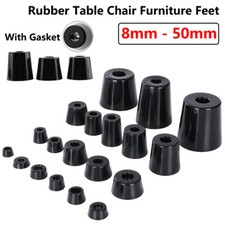 Black Rubber Table Chair Furniture Feet Leg Pads Gasket Tile Floor Protectors