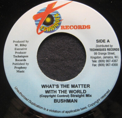 Bushman  - What's The Matter With The World (7'')