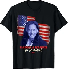 Kamala Harris for President 2024 Madam Vice President T-Shirt, Size S-5XL