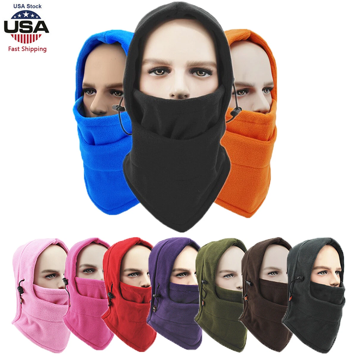 Fleece Solid Balaclava Hats for Men for sale | eBay