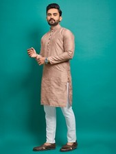 Men Kurta Set Pakistani Kurta Pyjama Indian Suits Sherwani Wedding Party Groom