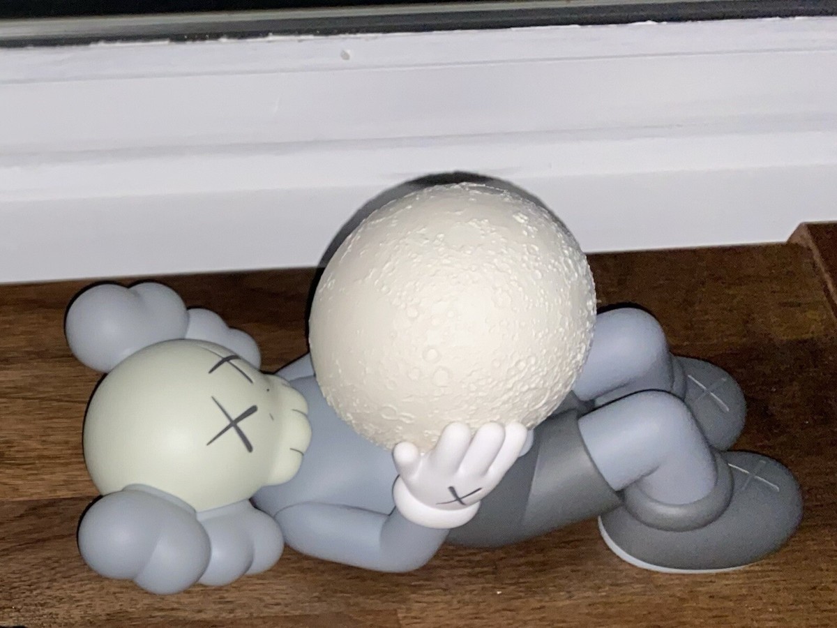 KAWS: Holiday Shanghai Vinyl Figure (Gray) GID Moon IN HAND US 