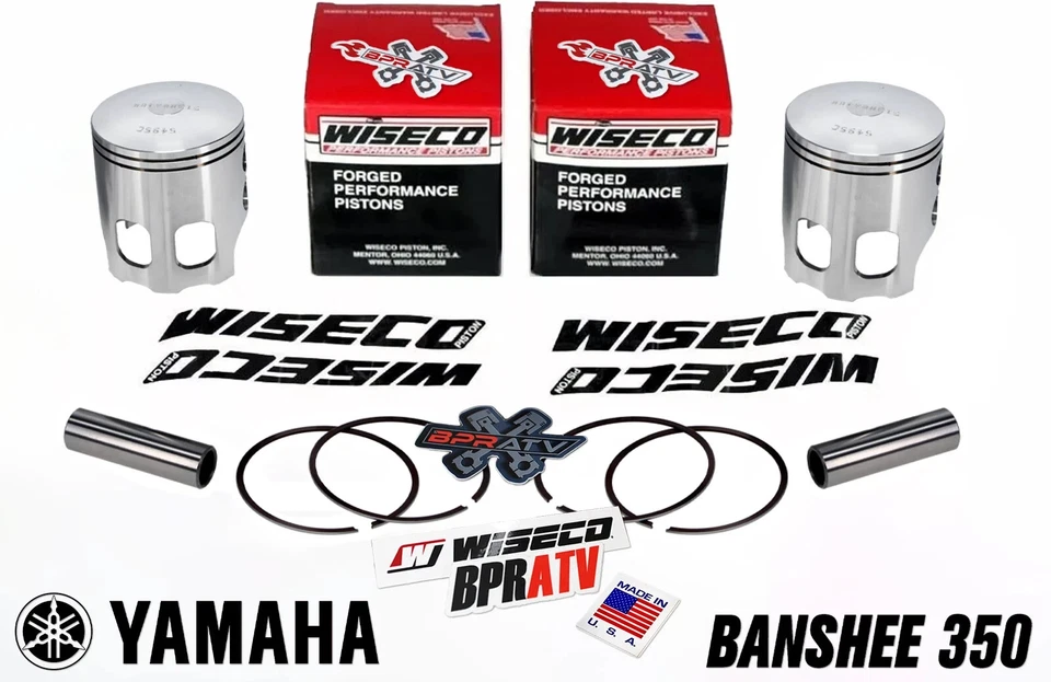 Yamaha Banshee 350 66mm Wiseco Pistons Pin Bearings Cool Head O-Ring Gasket Kit - Imagem 2 de 4