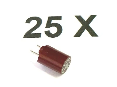 2,2uF, 63V, RM5, 2.2µF, 20%, Roederstein, EK-Serie ROE, Bakelite Elko, 25 Stück - Bild 1 von 3