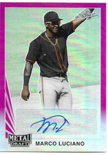 2020 Leaf Metal Draft Baseball MARCO LUCIANO Pink Parallel Autograph 7/20