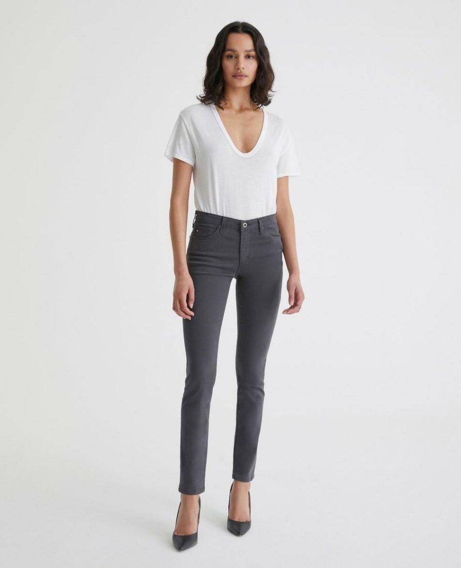 adriano goldschmied AG the PRIMA Mid Rise Cigarette Jean Gray