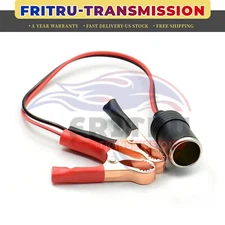 12V Battery To Cigarette Lighter Adapter Alligator Clamp Clip 12 Volt Car Socket