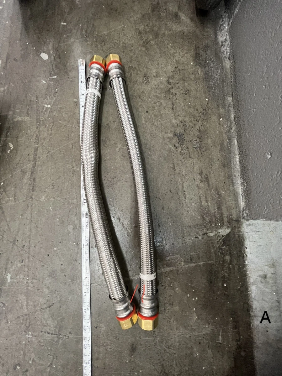 Pair EVERBILT Water Heater Supply Line Hose 3/4u0026#034; FIP CONNECTOR  18u0026#034; | eBay