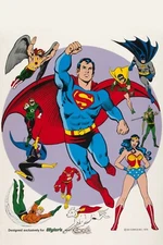 1973 Super Friends Poster 11X17 Superman Batman Wonder Woman Robin Aquaman DC🍿