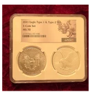 United States Mint American Eagle 2021 Type 1 & 2 MS 70 NGC 2 oz .999 #2119754
