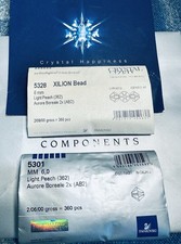 Swarovski Light Peach AB 2X 5328 6mm Genuine Beads 360 pcs Sealed packs