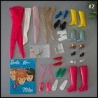 🤩#2 LOT Barbie Friends Shoes Hose Gloves Jewelry Accessories Japan Vtg 1960s+🎁