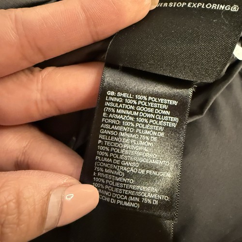 The North Face 550 Black & Gray Reversible Puffer Hoodie Jacket - Picture 9 of 9