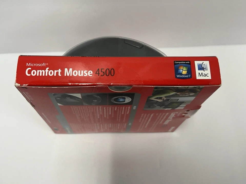 NEW Microsoft Comfort Mouse 4500 Gray Black PC Mac USB 4FD-00006 Model 1422 - Image 3 of 4