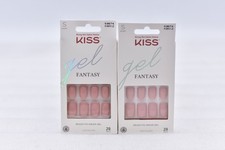 Image of Lot of 2 Kiss Gel Fantasy KGN12 Short False Nails - 28 Nails