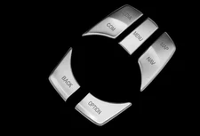 For BMW 5 Series G30 18-22 Matte Silver Central Console Multimedia Button Trim