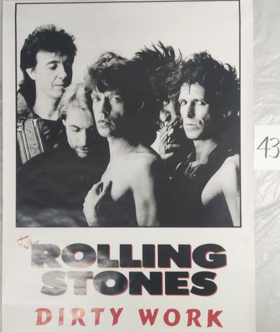 Rare Rolling Stones Dirty Work 1986 Japan Original Promo Poster A1