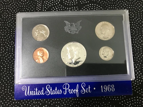 1968 S U.S. Mint Proof Set 40% Kennedy Half Dollar