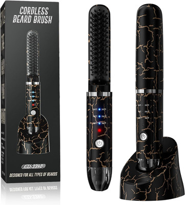 Beard Straightener for Men, Cordless Heated Beard Brush, Portable Beard Hot Comb