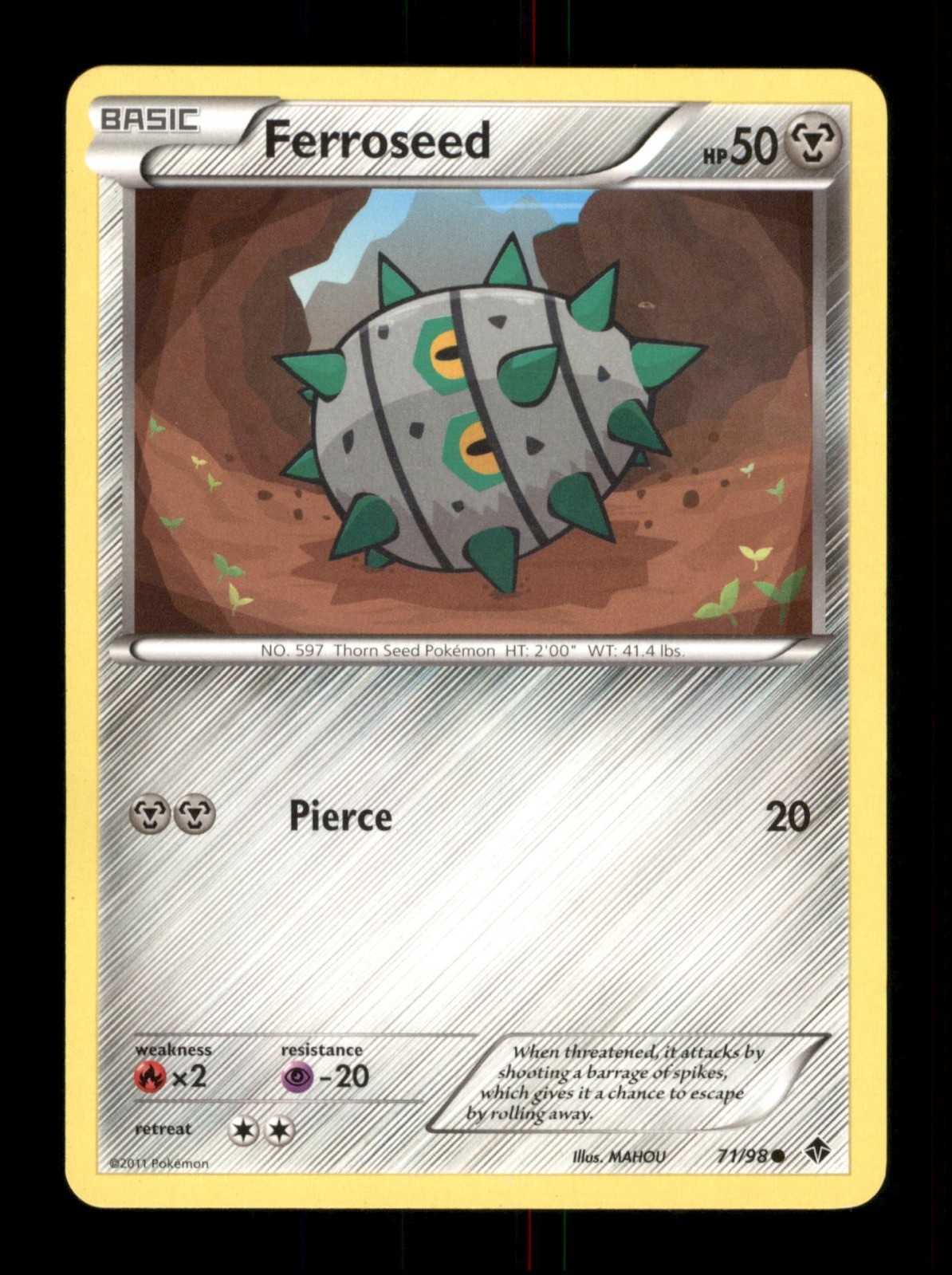 Ferroseed 71/98 Non-Holo Nintendo  Pokemon Trading Card TCG 