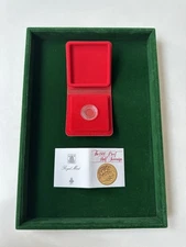 The Royal Mint 1980 Gold Proof Half-Sovereign Box only - COA & Capsule Included.