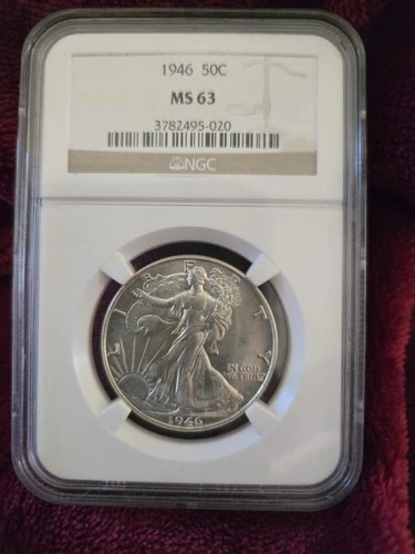 1946-P U.S. Walking Liberty Half-Dollar MS 63 Doubled Die Reverse NGC Certified