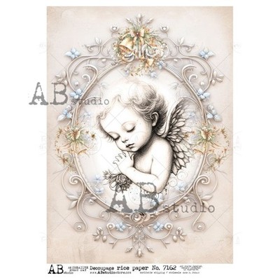 Angel Portrait | A4 Rice Paper | Paper for Decoupage | AB Studios | Halloween