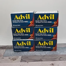 6X Advil Ibuprofen Tablets 200mg Pain Reliever Fever Reducer 50 Count New