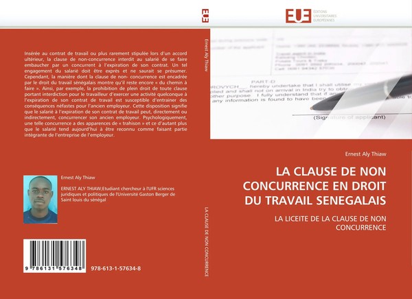 Ernest Aly Thiaw | La Clause De Non Concurrence En Droit Du Travail Senegalais-image