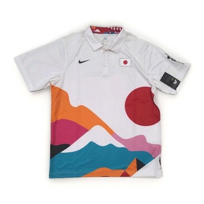 NEW Men's Size M Nike SB Dri-Fit Japan White Polo Shirt Olympics