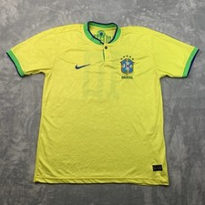 Nike Brazil Dri Fit Home Soccer Jersey World Cup Qatar 2022 Neymar Jr 10 Size L