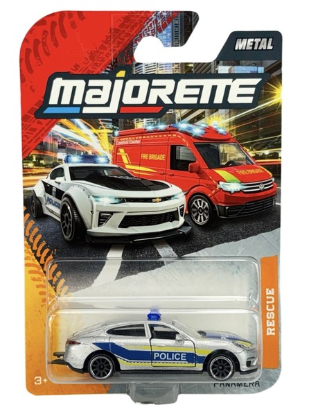 Majorette Rescue Porsche Panamera Police Silver 1:64 NEW Diecast Metal Model-image