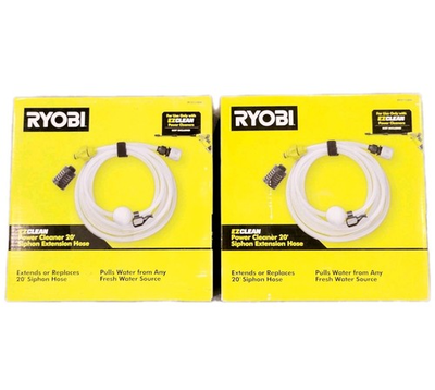 #ad #ad LOT OF 2 Ryobi EZClean Power Cleaner 20 ft Siphon Extension Hose RY3112EH Extend $31.96