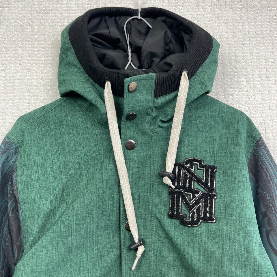 Y2K Nomis Psychedelic Sleeve AOP Jacket Hooded Lined  Snowboard Ski Men S Read* - Imagem 2 de 4