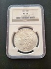1887 Morgan Silver Dollar NGC MS63 — photo 1
