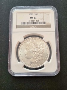 1887 Morgan Silver Dollar NGC MS63