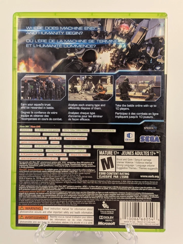 Binary Domain (Microsoft Xbox 360, 2012) ➡️CIB Complete - Tested & Working 🎮 - Image 2 of 4